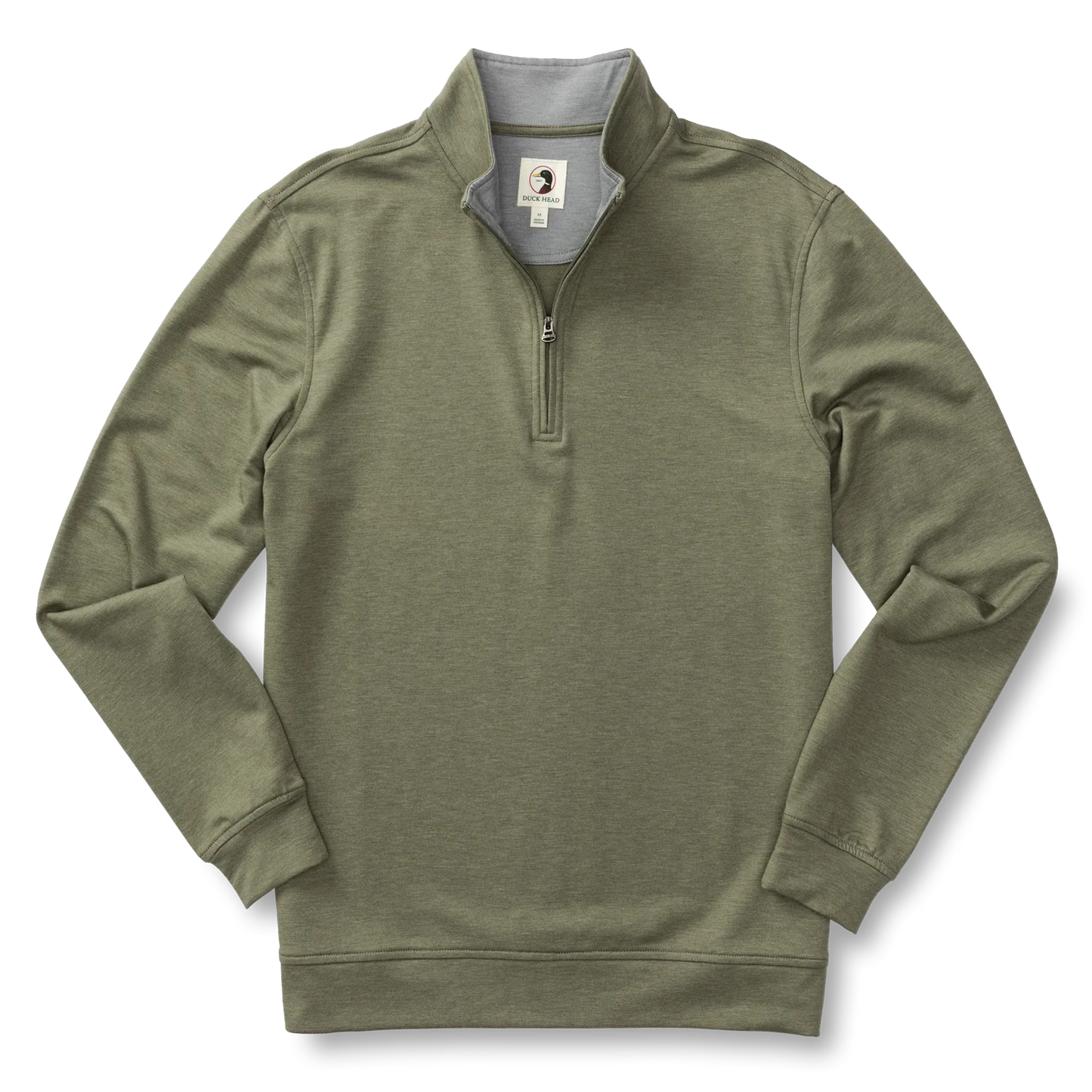 Duck Head - Long Sleeve Dunmore 1/4 Zip Pullover - Deep Lichen Heather