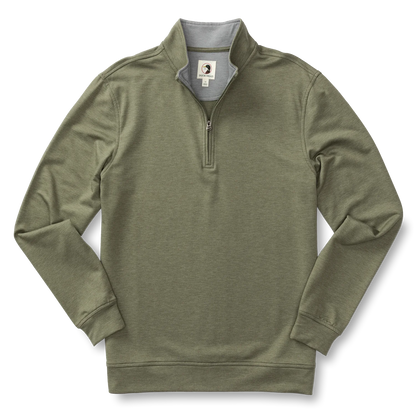 Duck Head - Long Sleeve Dunmore 1/4 Zip Pullover - Deep Lichen Heather