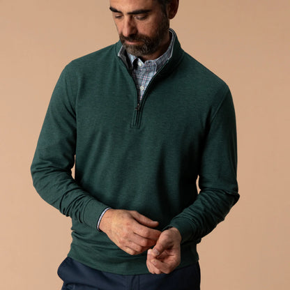 Duck Head - Long Sleeve Dunmore 1/4 Zip Pullover - Pine Grove Heather