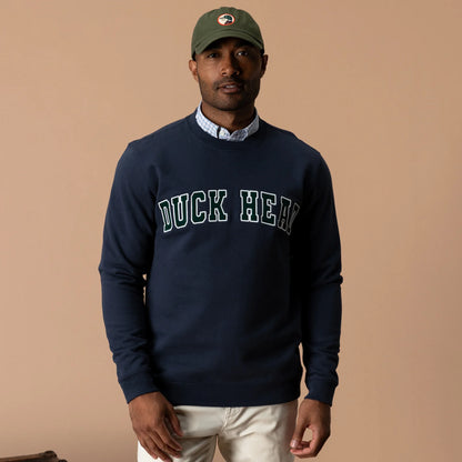 Duck Head - Applique Crewneck Sweatshirt - Navy
