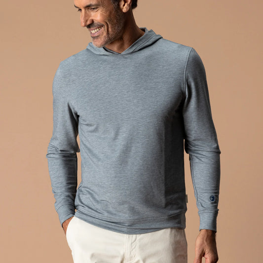 Duck Head - Dunmore Performance Hooded Pullover - Monument Gray Heather