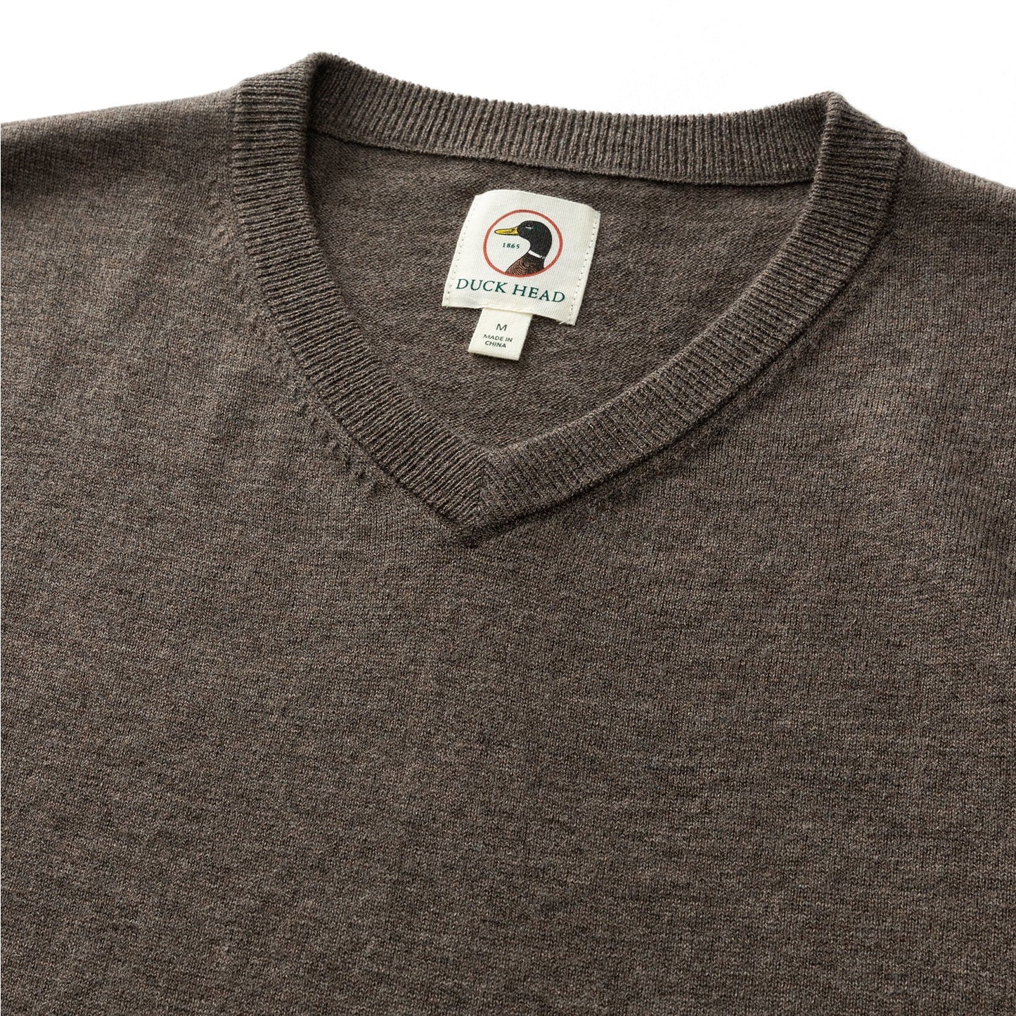 Duck Head - Buckley Merino V-Neck Sweater - Ash Brown