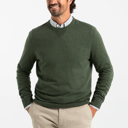 Duck Head - Henson Merino Crewneck Sweater - Pine Green Heather