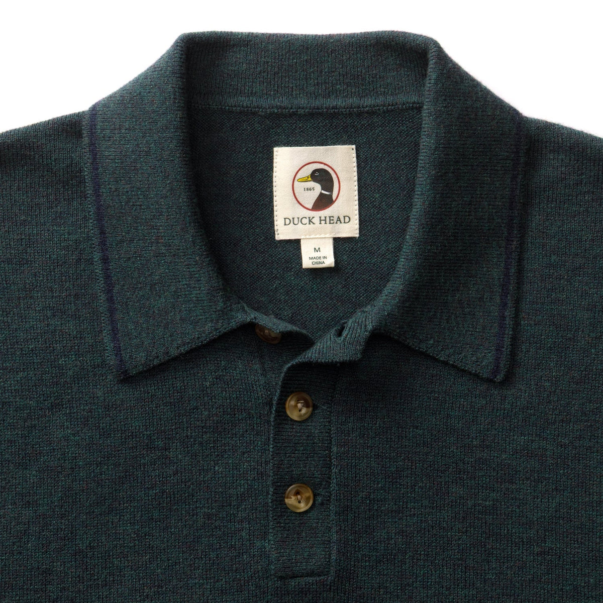 Duck Head - Jonas Merino Polo Sweater - Pine Grove Heather