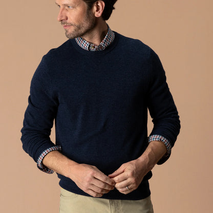 Duck Head - Henson Marino Crewneck Sweater - Navy Heather