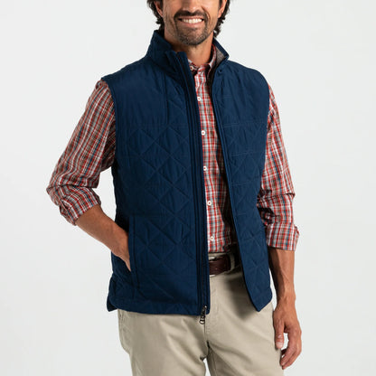 Duck Head - Fremont Performance Quilted Vest - Royal Navy