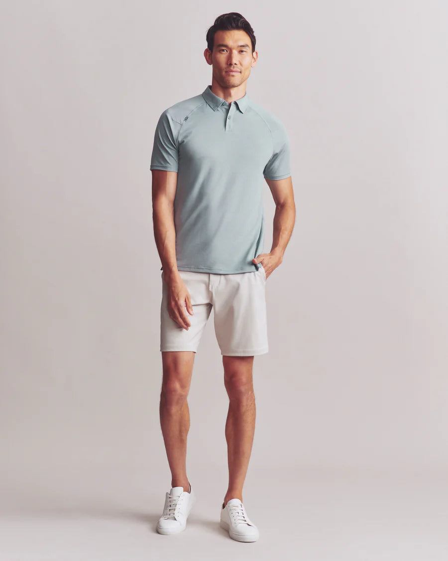 Rhone - Delta Pique Polo - Stormy Sea Green