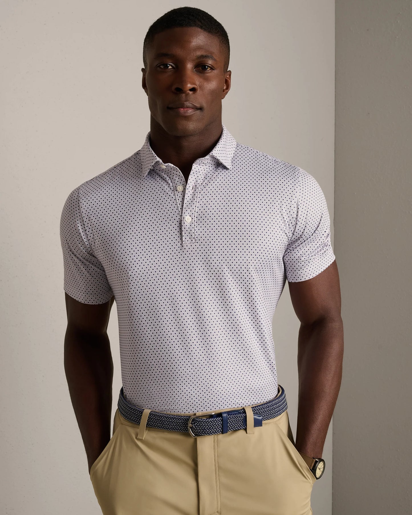 Rhone - Drive Time Polo - Lilac Rain Geo