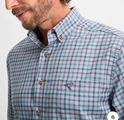 Genteal - Brighton Cotton Sport Shirt - Plum