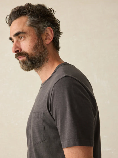 Faherty - Sunwashed Pocket Tee - Washed Black