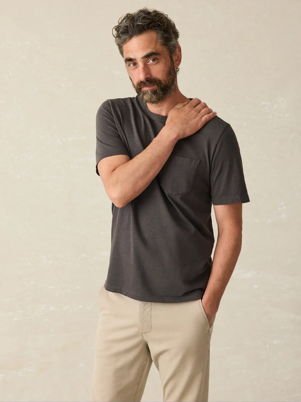 Faherty - Sunwashed Pocket Tee - Washed Black