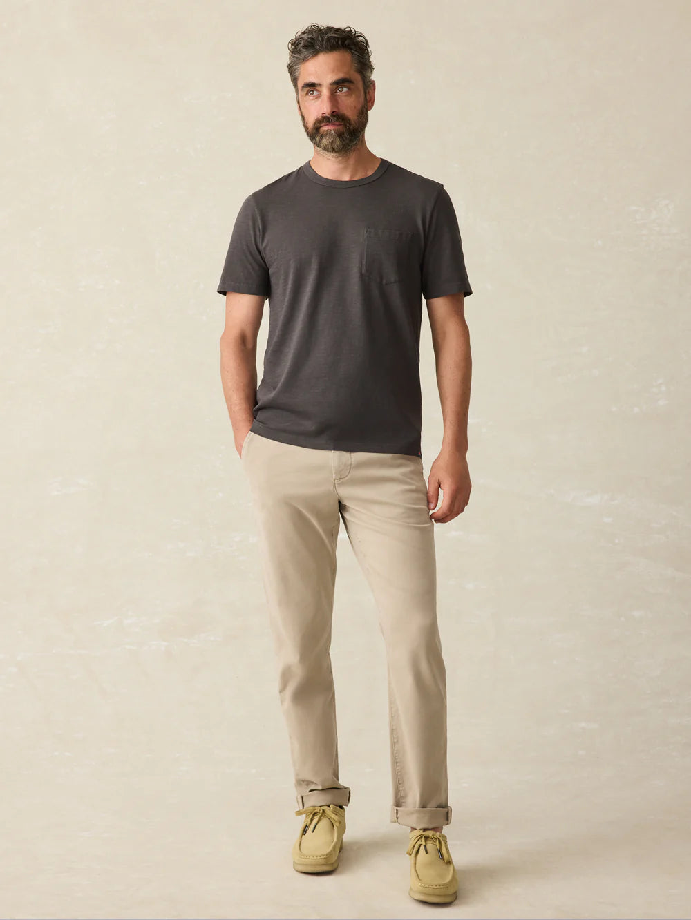 Faherty - Sunwashed Pocket Tee - Washed Black