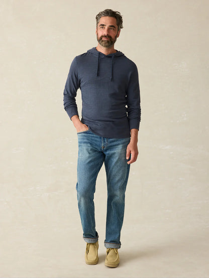 Faherty - Sunwashed Slub Hoodie - Blue Nights