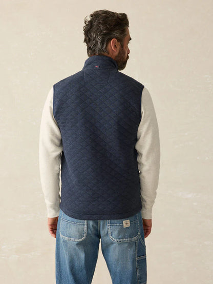 Faherty - Epic Quilted Fleece Vest - Navy