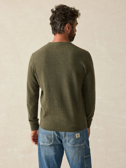 Faherty - Jackson Crew Sweater - Olive Heather