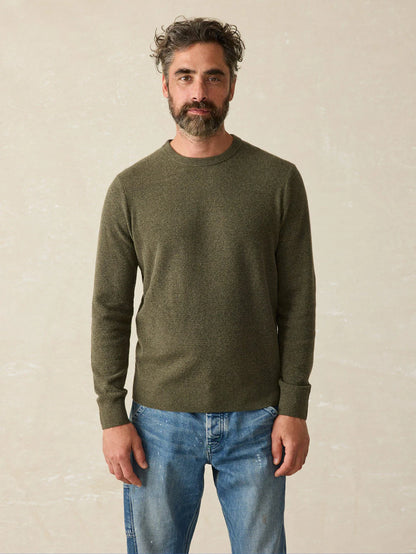 Faherty - Jackson Crew Sweater - Olive Heather