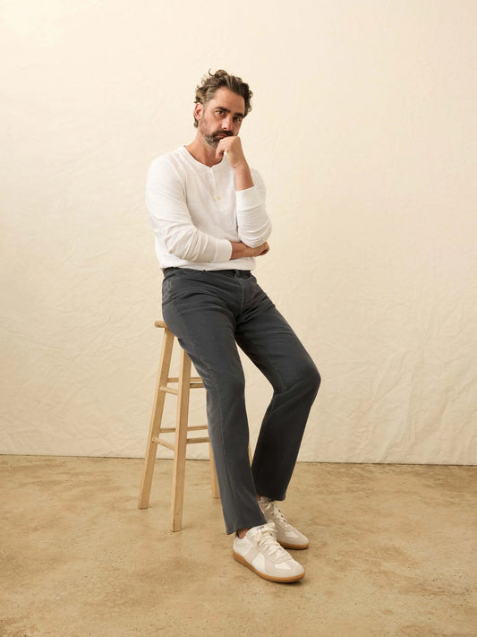 Faherty - Stretch Terry Corduroy 5 Pocket Pant - Steel River