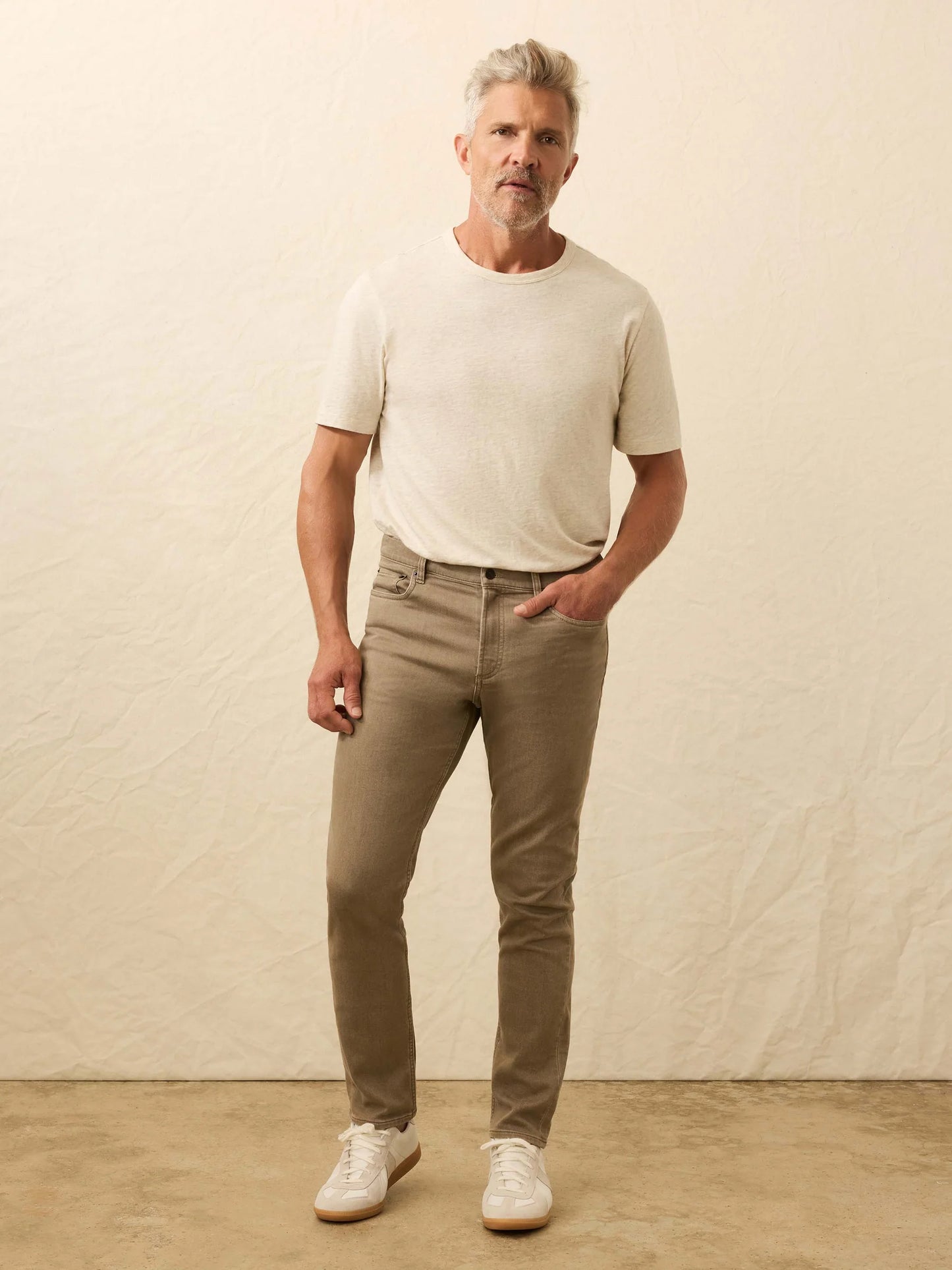 Faherty - Stretch Terry 5 Pocket Pant - Dark Rye