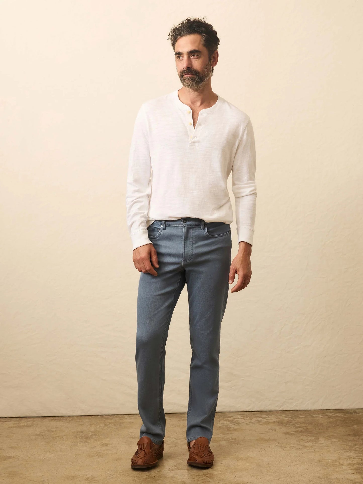 Faherty - Stretch Terry 5 Pocket Pant - Rocky Blue