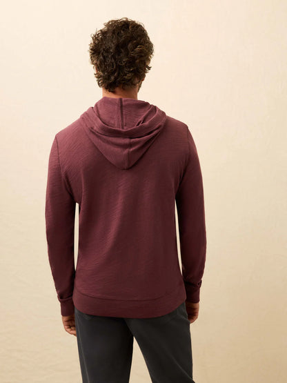 Faherty - Sunwashed Slub Hoodie - Mahogany