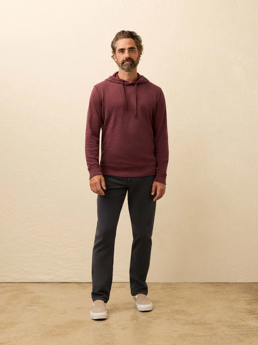 Faherty - Sunwashed Slub Hoodie - Mahogany
