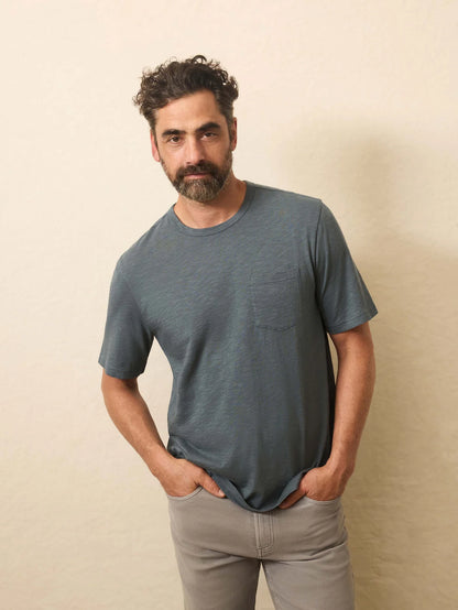 Faherty - Sunwashed Pocket Tee - Rough Waters