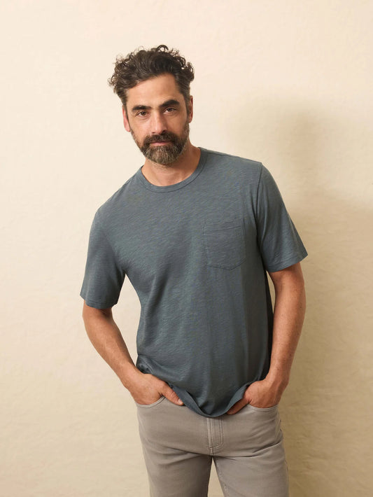 Faherty - Sunwashed Pocket Tee - Rough Waters