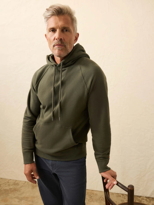 Faherty - High Standard Fleece Hoodie - Fall Evergreen