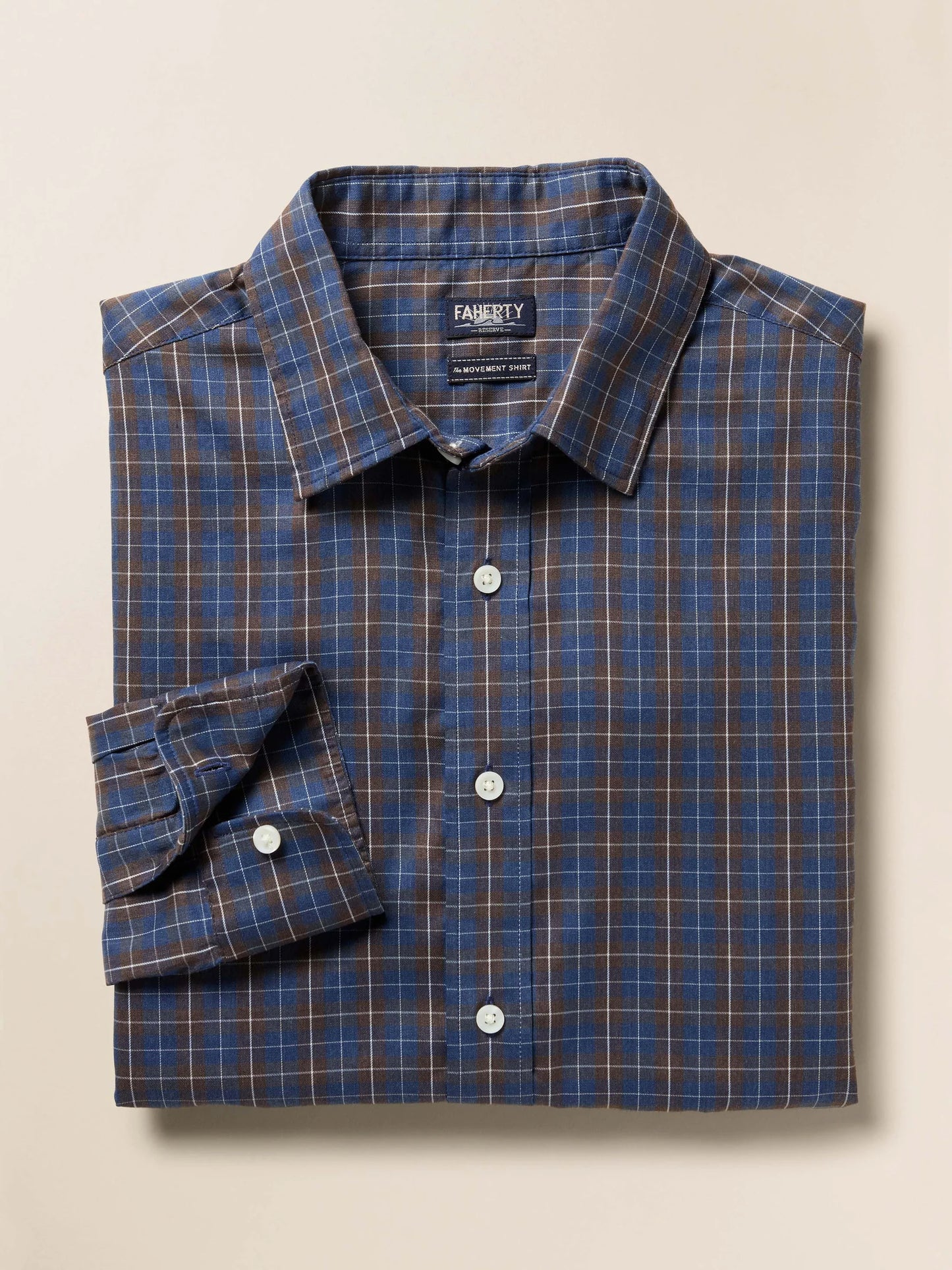 Faherty - The Movement Shirt - Blue Oak Plaid