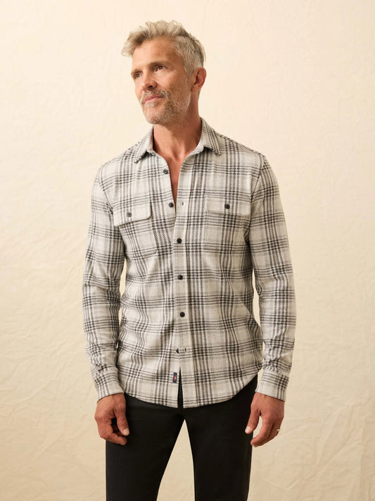 Faherty - Legend Sweater Shirt - Charcoal Cream