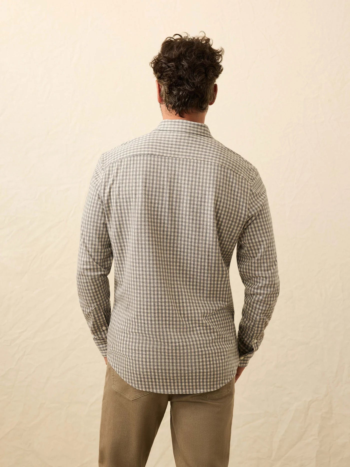 Faherty - Coastline Knit Shirt - Fox Grey Gingham