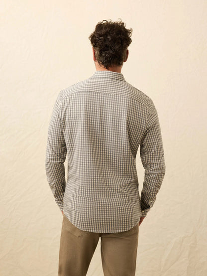 Faherty - Coastline Knit Shirt - Fox Grey Gingham