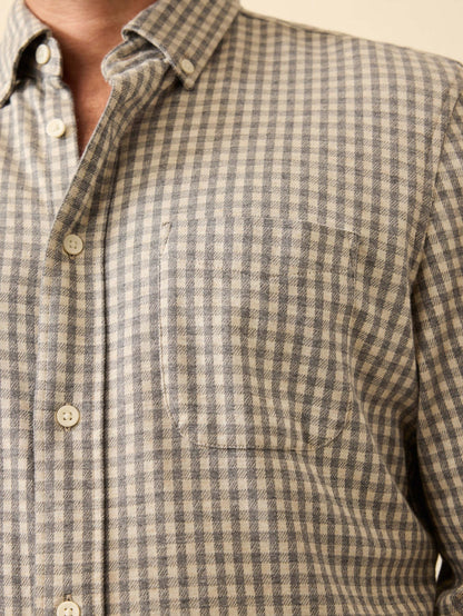 Faherty - Coastline Knit Shirt - Fox Grey Gingham