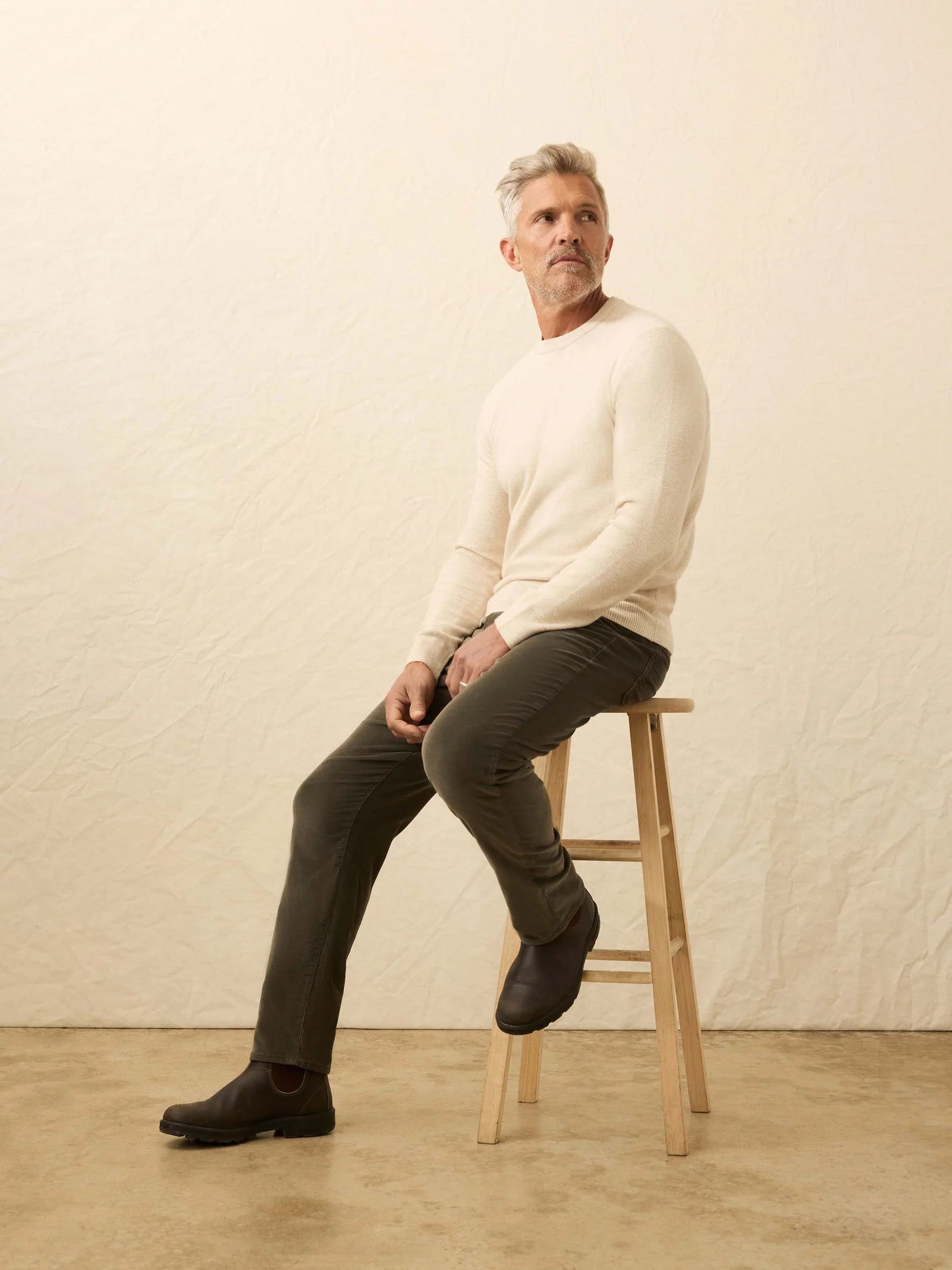 Faherty - Jackson Crew Sweater - Ivory Sky Feeder