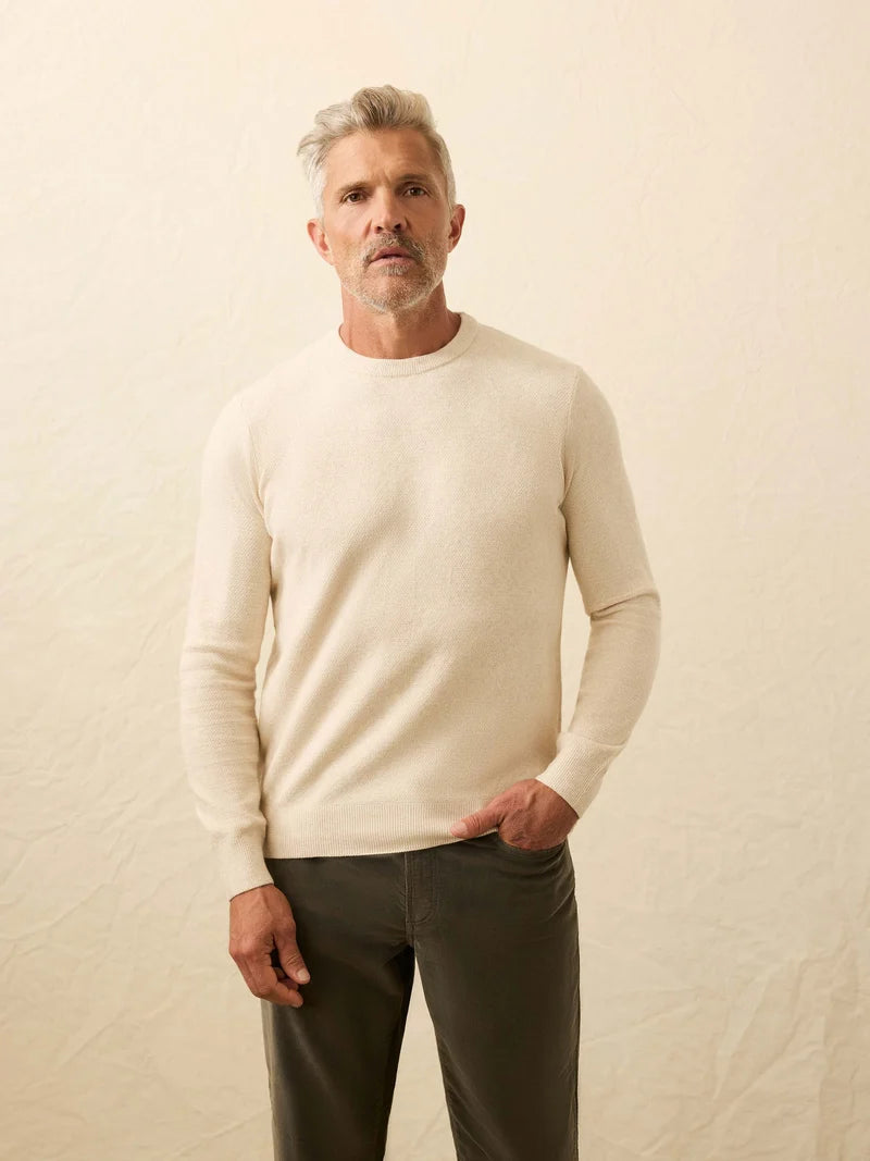 Faherty - Jackson Crew Sweater - Ivory Sky Feeder