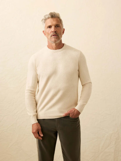 Faherty - Jackson Crew Sweater - Ivory Sky Feeder