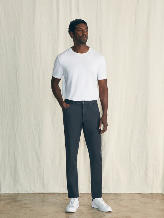 Faherty - Stretch Terry 5-Pocket Pant - Onyx Black