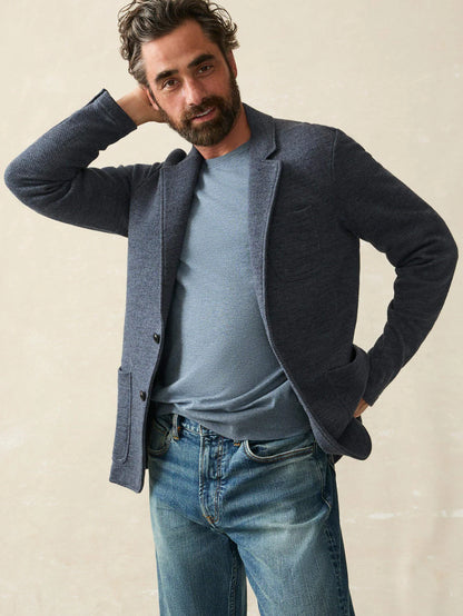 Faherty - Inlet Knit Blazer - Deep Navy Melange