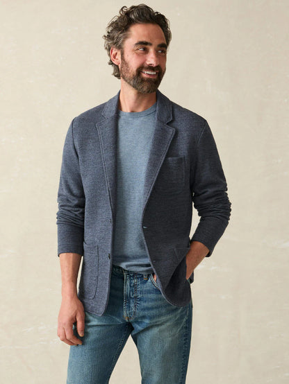 Faherty - Inlet Knit Blazer - Deep Navy Melange