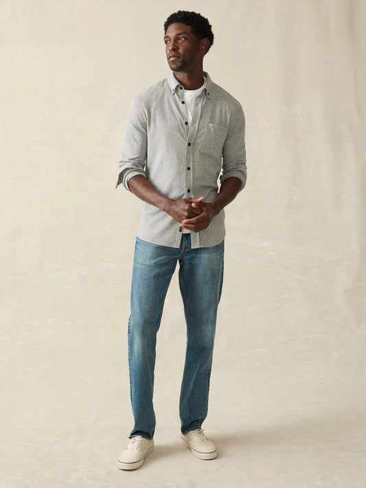 Faherty -  Legend Sweater Shirt - Fossil Grey Twill