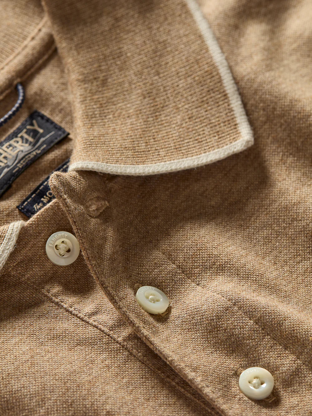 Faherty - Short Sleeve Movement Pique Polo - Driftwood Islan