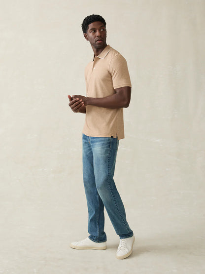 Faherty - Short Sleeve Movement Pique Polo - Driftwood Islan