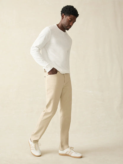 Faherty - Stretch Terry 5-Pocket Pant - Stone