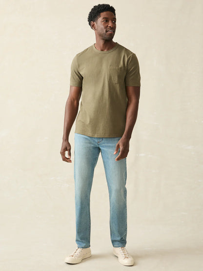 Faherty - Sunwashed Pocket Tee - Olive