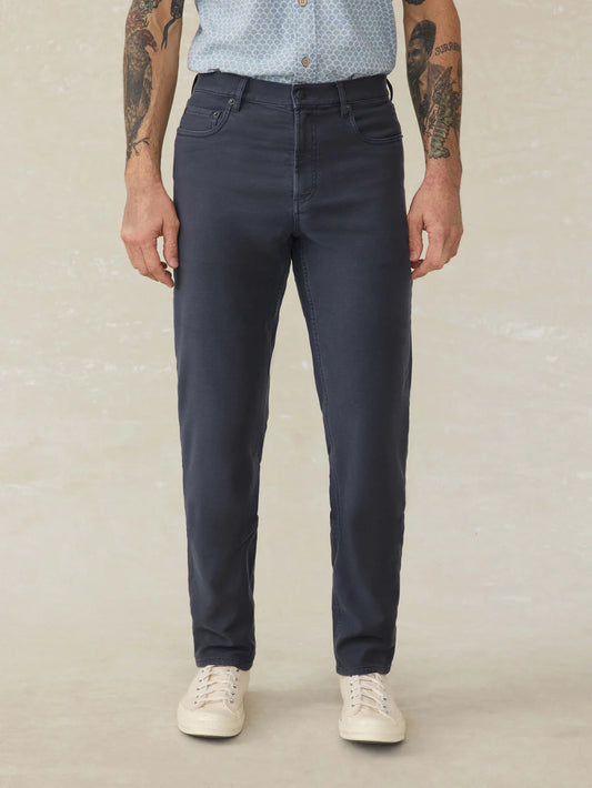 Faherty - Stretch Terry 5-Pocket Pant - Navy