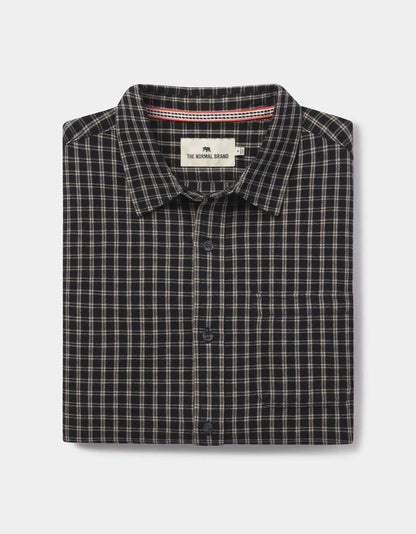 The Normal Brand - Nikko Button Up Shirt - Black Plaid