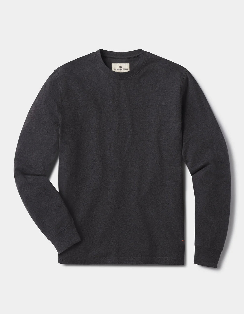 The Normal Brand - Lennox Jersey Long Sleeve Tee - Heather Charcoal