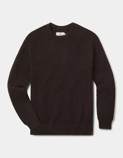 The Normal Brand - Moss Stitch Crew - Umber