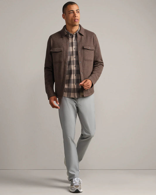 Rhone - Fleece Shacket - Cafe Noir