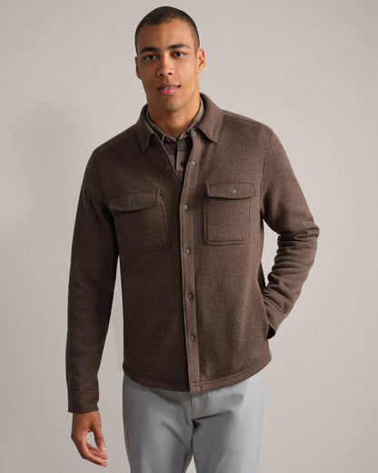 Rhone - Fleece Shacket - Cafe Noir
